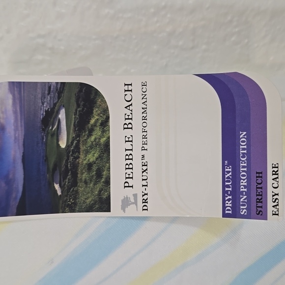 *NWT* PEBBLE BEACH Pale Turquoise/Yellow/White Stripes Skort w/Pockets, size M - Picture 5 of 7